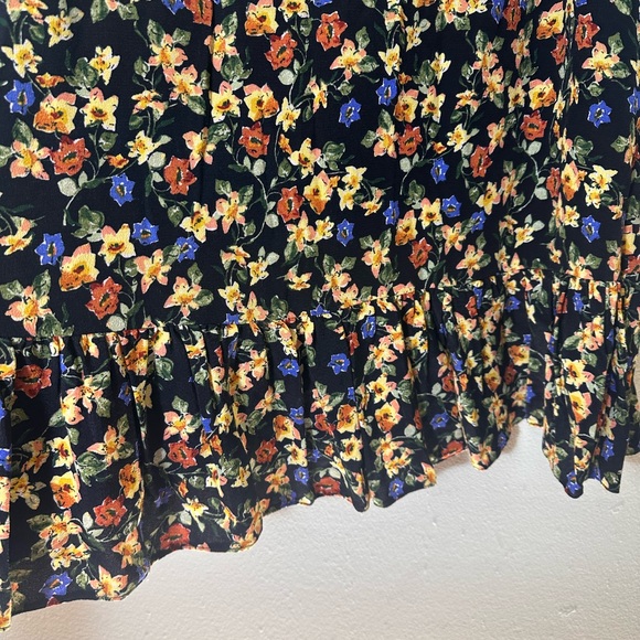 Anthropologie Allie tunic dress floral V neck ruffle boho size 12 - Picture 9 of 14